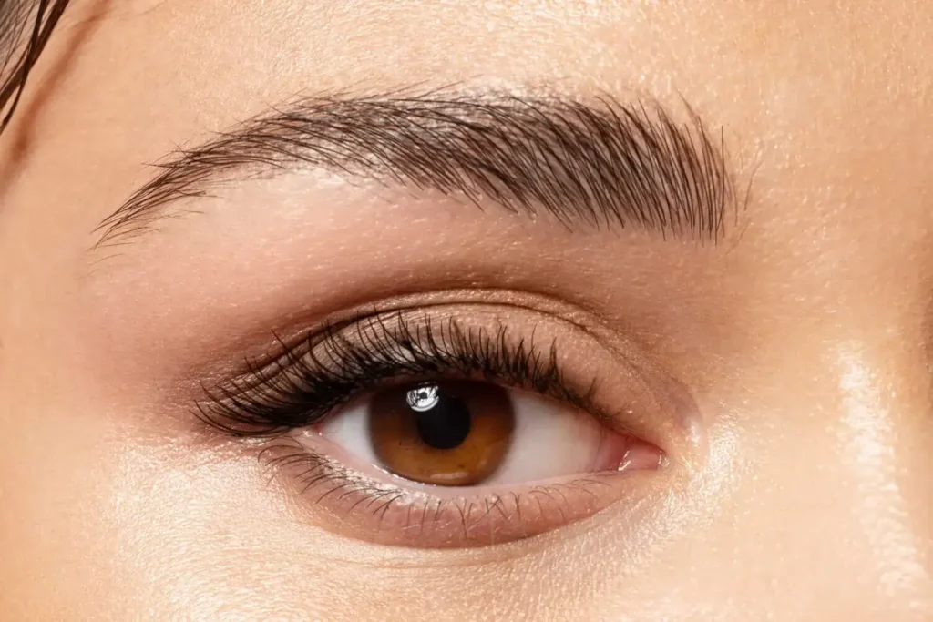 close-up of a person's Eyelash and Eyebrow Services